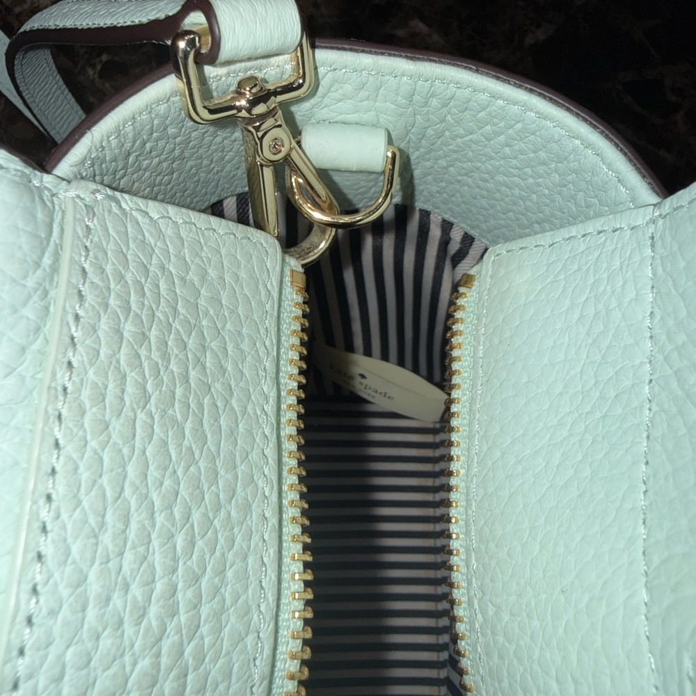 Kate Spade Leewood Place Makayla Satchel in Mint Splash Leather - Picture 13 of 16